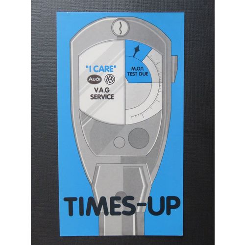 Audi, VW, VAG Time's Up Advertising Postcard