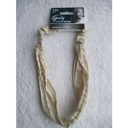1 Goody Fashionow Glitter Gentle Fit Light Thin Fabric Head Band Pink Black Tan
