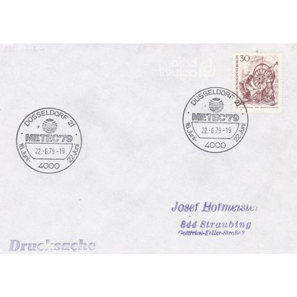 Berlin 1979 Dusseldorf Metec 79 Cover Dusseldorf special cancel typed VGC