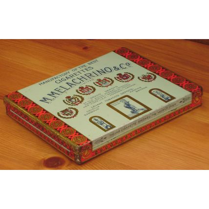 M.MELACHRINO & Co vintage Egyptian Cigarettes tin VGC