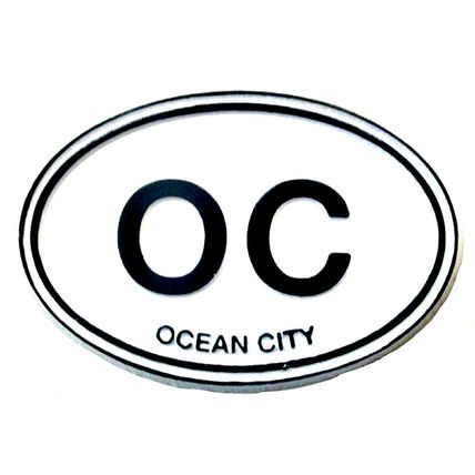 Ocean City OC Oval Fridge Magnet