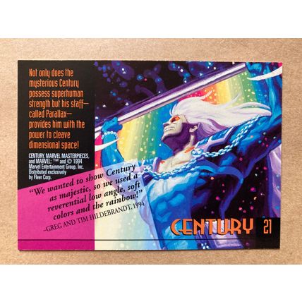 Marvel Masterpieces 1994 Base trading Card # 21 Century (B) Fleer