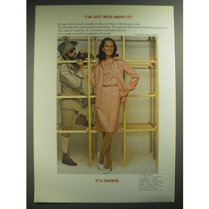 1974 Tanner Dress and Jacket Ad - I'm just wild about it
