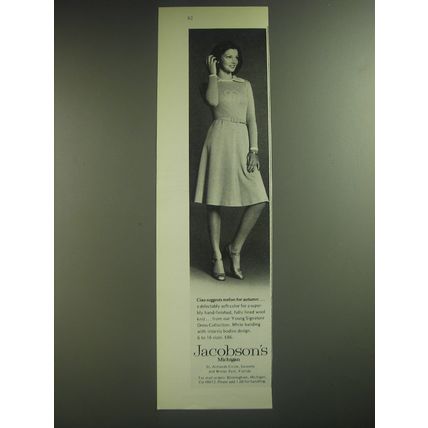 1974 Jacobson's Ciao Dress Ad - Ciao suggests melon for autumn