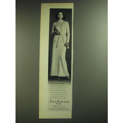 1974 Jacobson's Jon-Michel Sweaterdress Ad - Sweaterdressing in silver