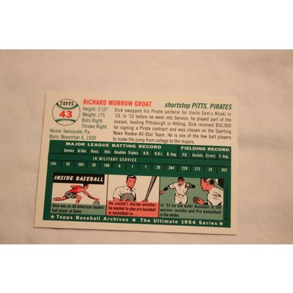 Richard Dick Groat 1994 Topps 1954 Archives NO. 43