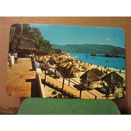 CONDESA BEACH, ACAPULCO, GUERRERO, MEXICO used postcard. 1974 pm =