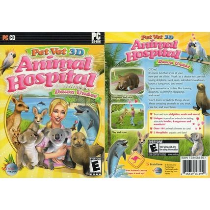 Pet Vet 3D: Animal Hospital Down Under (PC-CD, 2007) Vista/XP/2000 - NEW DVD BOX