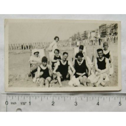 Original photo of a family on the beach