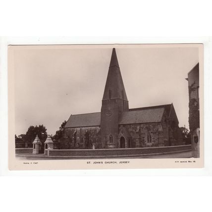 St John's Church Jersey Postcard RP Channel Islands F Foot Pitt Series