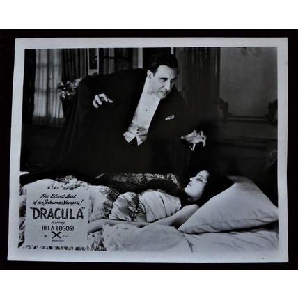 DRACULA (1931) original re-issue UK FOH cards * Villarias*
