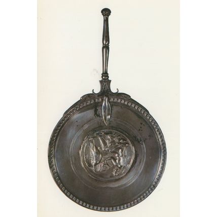 Pompeii Roman Antique Silver Hand Mirror Leda & The Swan Postcard