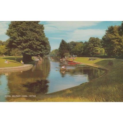 The Royal Military Canal Hythe Kent 1970s Postcard