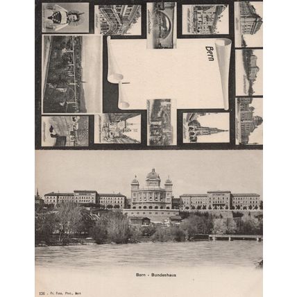 Bern Bundeshaus Switzerland 2x Old Postcard