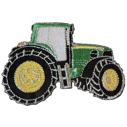 Green Farmers Tractor Agricultural Farm Iron/ Sew On Embroidered Cloth Patch NEW