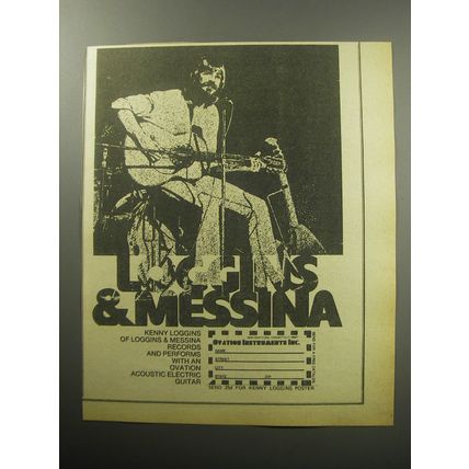 1973 Ovation Guitars Advertisement - Kenny Loggins of Loggins & Messina