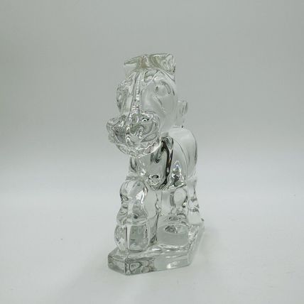 Heisey Art Glass Oscar Plug Horse Clear Figurine 4in