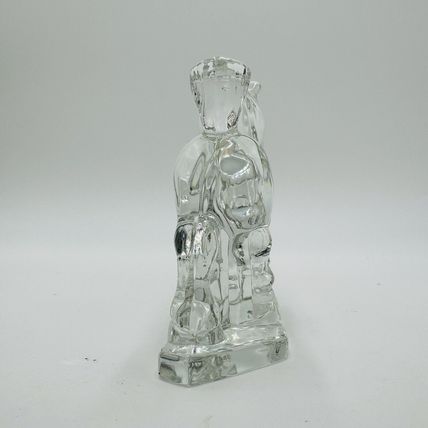 Heisey Art Glass Oscar Plug Horse Clear Figurine 4in