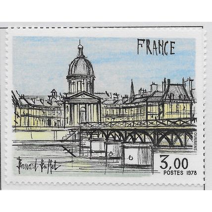 FRANCE 1978 MINT UNMOUNTED MNH CONGRESS PHILATELIC BRIDGE BERNARD BUFFETS SKETCH