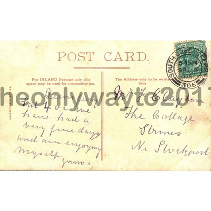 Old Town & Waverley Bridge, Edinburgh, Scotland, Postcard, 1904