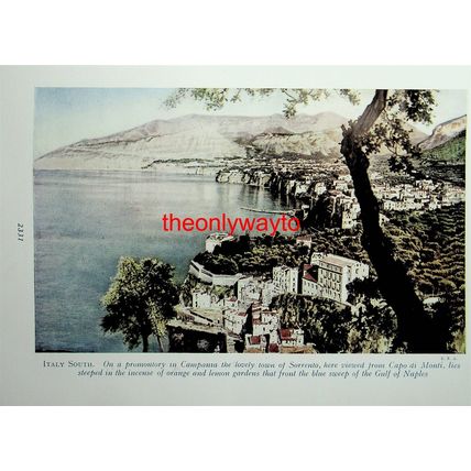 Sorrento, Campania, Italy, (La Rocca, San Marino On Reverse), Book Illustration