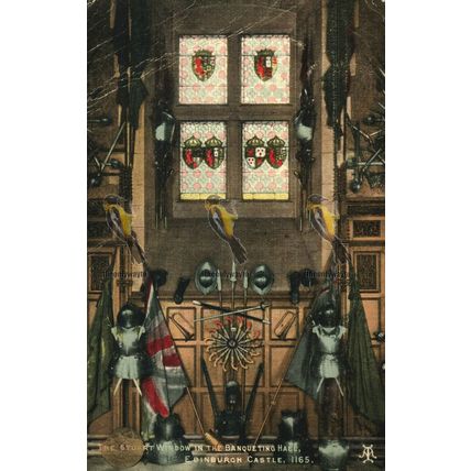 Stuart Window, Edinburgh Castle, Scotland, Inglis Postcard, 1907