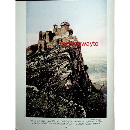 Sorrento, Campania, Italy, (La Rocca, San Marino On Reverse), Book Illustration
