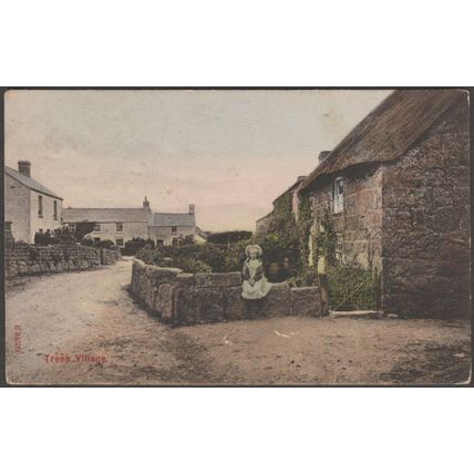 Treen Village, St Levan, Cornwall, 1908 - Stengel Postcard