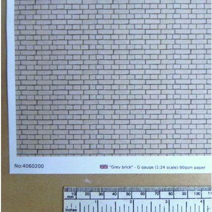 Papier brique - gris - calibre G échelle 1:24 - feuille A4 (297x210mm