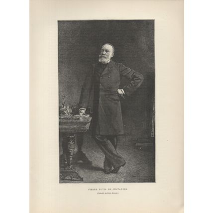 PIERRE PUVIS DE CHAVANNES 1885 Leon Bonnat - Paul Jonnard VICTORIAN ENGRAVING