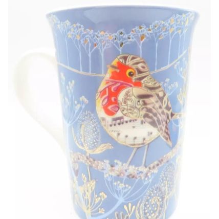 Robin Mug & Coaster Set Boxed Ceramic Gift Tableware Christmas 10.5 CM Drink