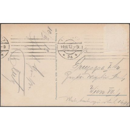 Salzburg vom Kapuzinerberg, 1911 - Jurischek AK