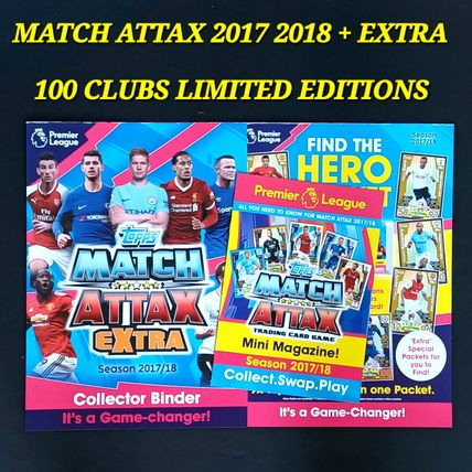 Match Attax 2017- 2018 Premier League 100 Club Limited Edition Hat Trick+ Extra