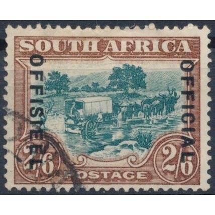 Official: 2s6d English - South Africa 1946 - F H - SG O19