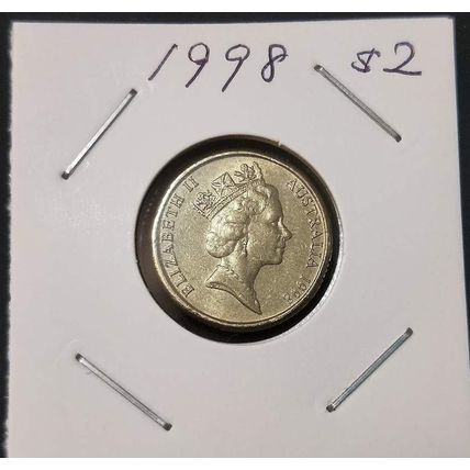 Australia 1998 Two Dollar $2 Coin Aboriginal Elder - Circulated [low mintage]