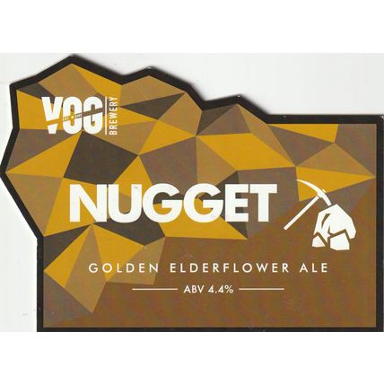UNUSED PUMP CLIP FRONT - VALE OF GLAMORGAN BREWERY (WALES) - NUGGET GOLDEN ALE