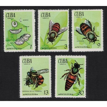 Caribic Bees Apiculture 5v 1971 MNH SG#1859-1863