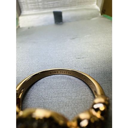Ring Bomb Party Sz11 RBP Radiant Gem W/Surrounding Accents & Yellow Gold P Band