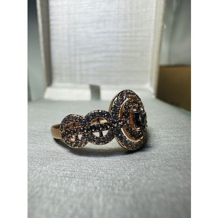 Ring Bomb Party Sz11 RBP Radiant Gem W/Surrounding Accents & Yellow Gold P Band