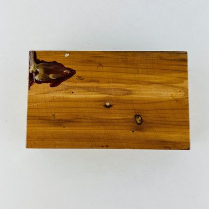 Mercer Wisconsin Vintage Wooden Souvenir Flip Top Box