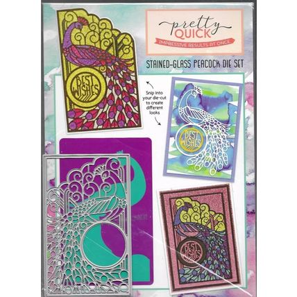 Stained Glass Peacock Die. Incomplete Set. Die Cutting Cardmaking Scrapbooking
