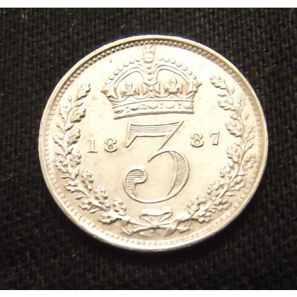 1887 VICTORIA Silver HALF CROWN to THREEPENCE 6 COIN SET exceptional grades