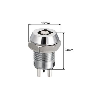 1Pcs 12mm 2 Positions Key Locking Push Button Switch With Keys ON-OFF
