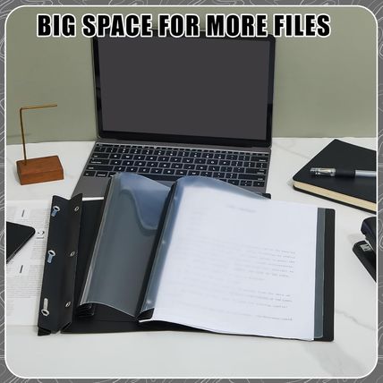 Teling 48 Pcs Clear Front Report Covers with Prongs Plastic Presentation Folders