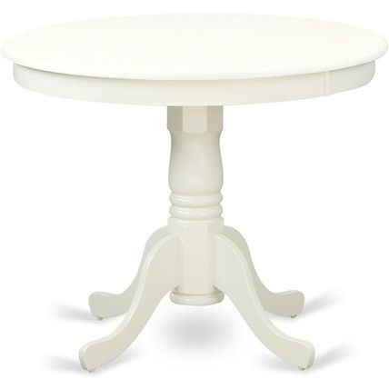 East West Furniture ANT-LWH-TP Antique Dining Room Table - a round Kitchen Table