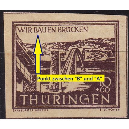 GERMANY Alliiert SBZ [Thüringen] MiNr 0112 yy IV ( **/mnh ) [01] Plattenfehler