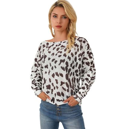 Leopard Long Sleeve Crewneck Sweater