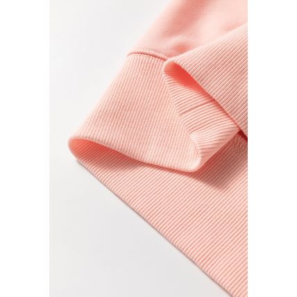 Apricot Pink Sequined Bowknot Drop Shoulder Oversized Sweatshirt