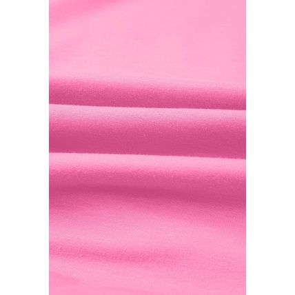 Sachet Pink Floral Patched Half Sleeve Tunic Top