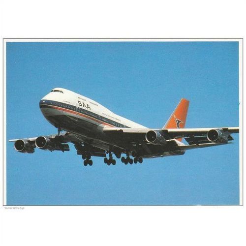 SAA South African Airways Boeing B747 344 Aircraft Postcard (A14845)